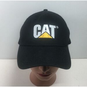 MPC CAT Caterpillar equipment hat‎ black mesh SnapBack Trucker baseball cap